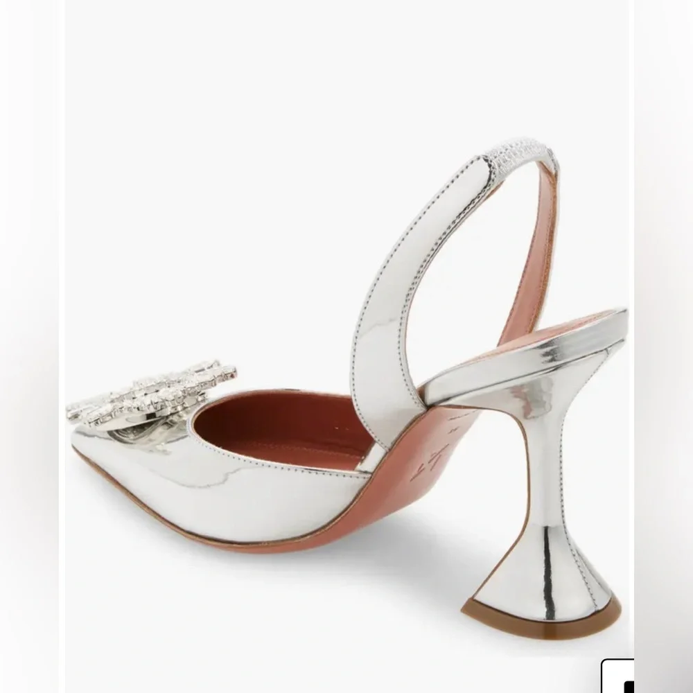 COPY - Amina Muaddi Begum Pointed Toe Slingback Pump - Picture 2 of 14